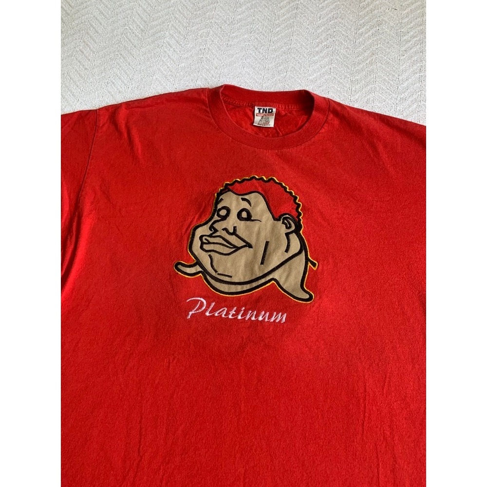 Vintage FUBU Platinum Rap Tee Fat Albert Red XL T-Shirt hip hop Embroidered‎